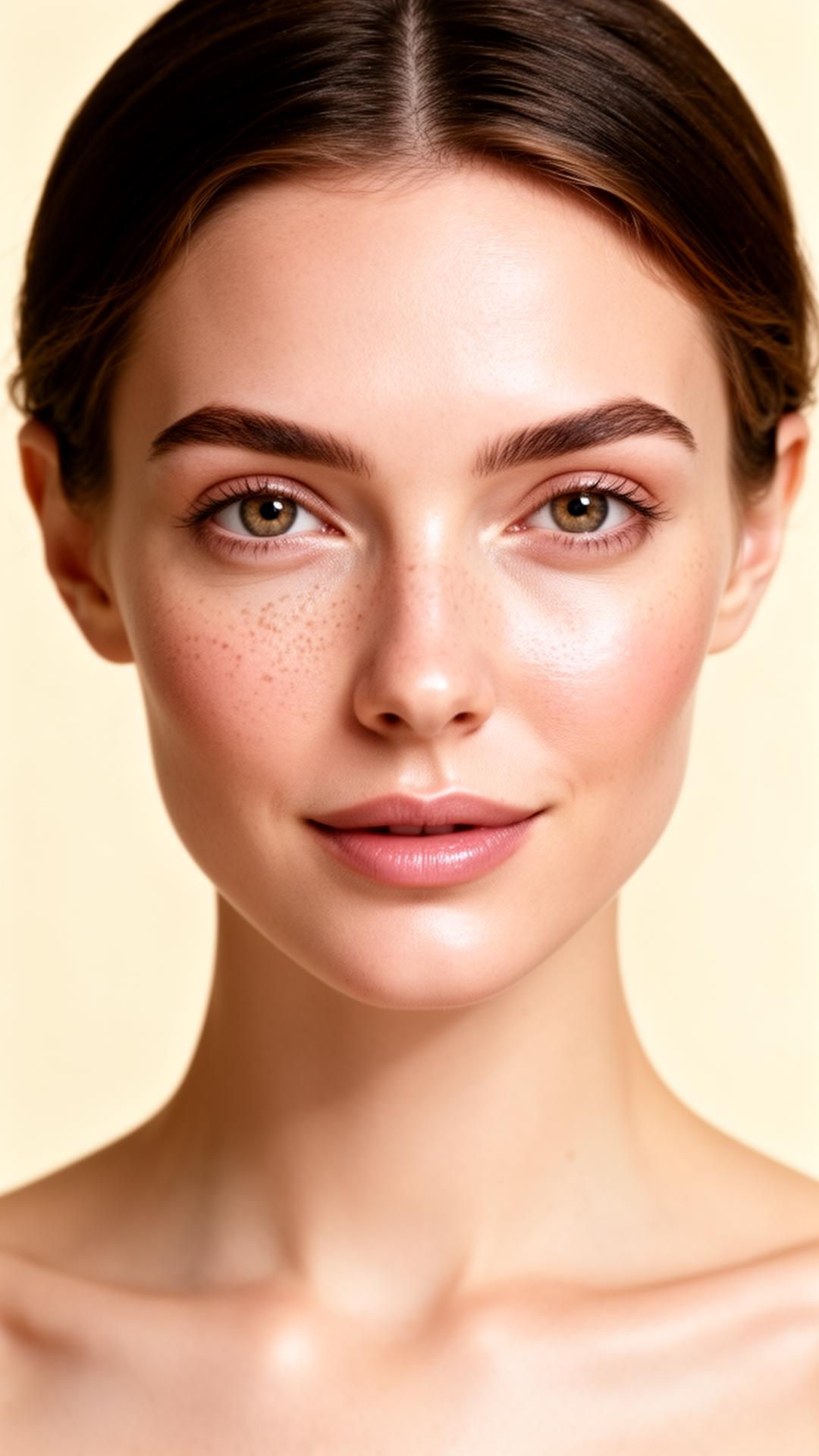 Portrait of a woman with luminous skin